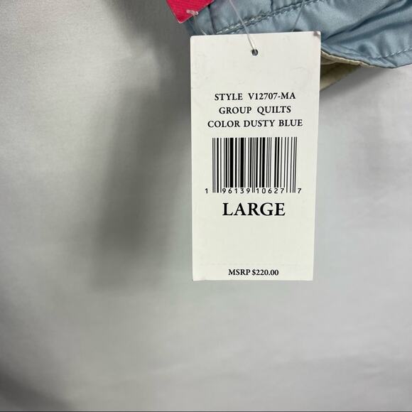 VINCE CAMUTO Dusty Blue Quilted Shirt Jacket NWT in Size Large - Picture 4 of 8